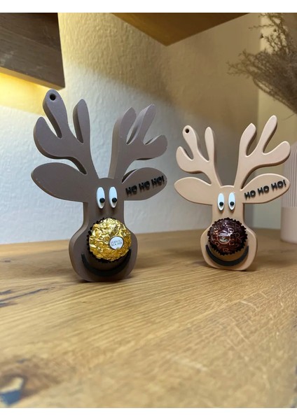 Ferrero Rocher Burunlu Ren Geyiği Başı | Yılbaşı Masa ve Duvar Dekoru | 1 Adet fiyatları