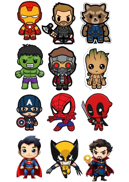 Bebek Süper Kahramanlar Telefon Laptop Notebook Tablet Defter Matara Stiker Etiket ST7076