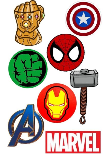Marvel Telefon Laptop Notebook Tablet Defter Matara Stiker Etiket ST7113