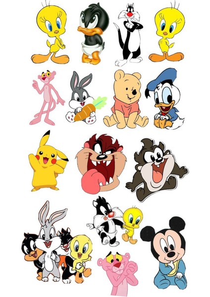 Karışık Anime Karakterler Telefon Laptop Notebook Tablet Defter Matara Stiker Etiket ST7119