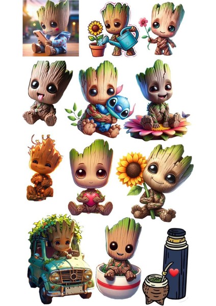 Groot Telefon Laptop Notebook Tablet Defter Matara Stiker Etiket ST7009