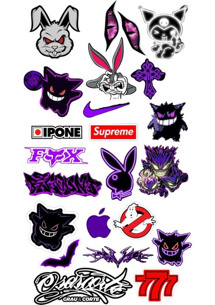 Popüler Telefon Laptop Notebook Tablet Defter Matara Stiker Etiket ST7038