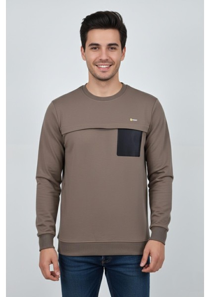 Erkek Mevsimlik Sıfır Yaka Sweatshirt BGL-ST04864