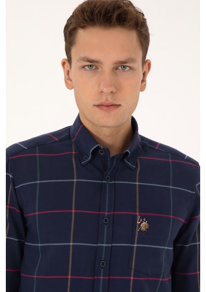 Erkek Lacivert Gömlek Desenli 50315916-VR033 fiyatları