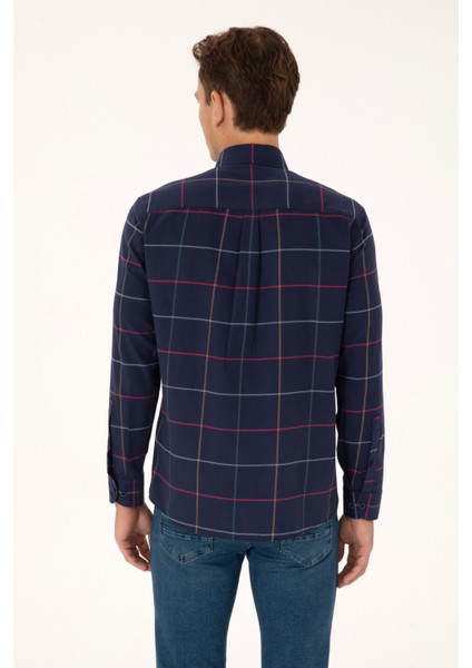 Erkek Lacivert Gömlek Desenli 50315916-VR033 indirimleri