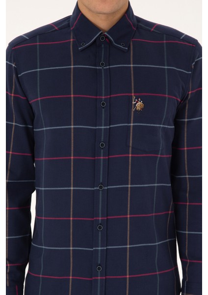 Erkek Lacivert Gömlek Desenli 50315916-VR033