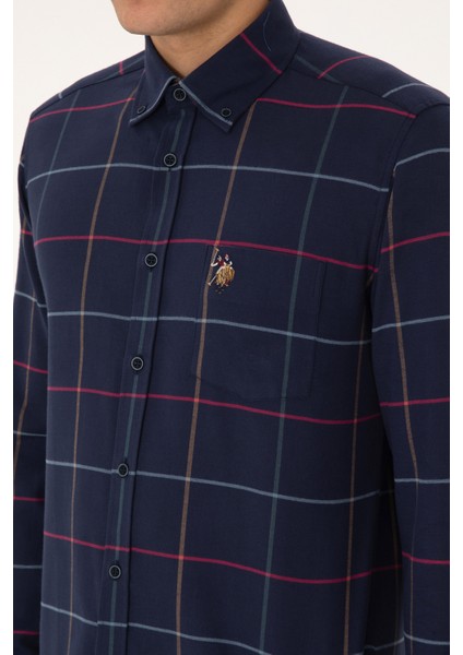 Erkek Lacivert Gömlek Desenli 50315916-VR033