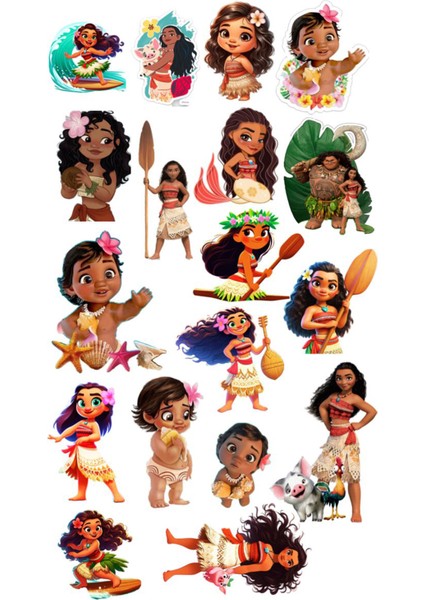 Moana Telefon Laptop Notebook Tablet Defter Matara Stiker Etiket ST7104