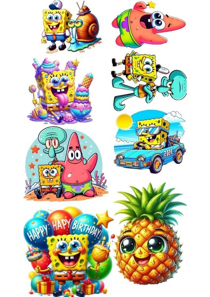 Sünger Bob Telefon Laptop Notebook Tablet Defter Matara Stiker Etiket ST7112