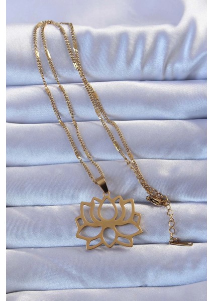 Bfs 316L Altın Renk Lotus Kolye fiyatları