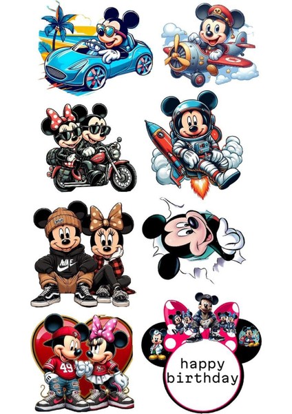 Mickey Mouse Telefon Laptop Notebook Tablet Defter Matara Stiker Etiket ST7026