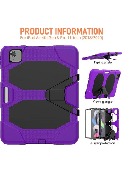 Ieg iPad Pro 11 (2020) Kılıf Griffin Tablet Kapak - Mor fırsatları
