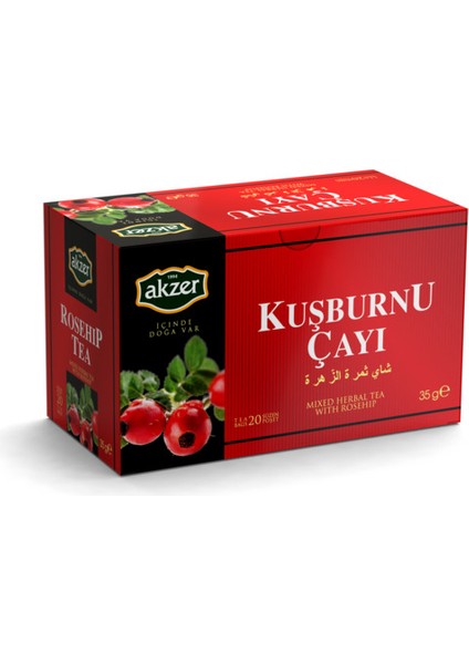 Kuşburnu Çayı Doğal 20LI Süzen Poşet