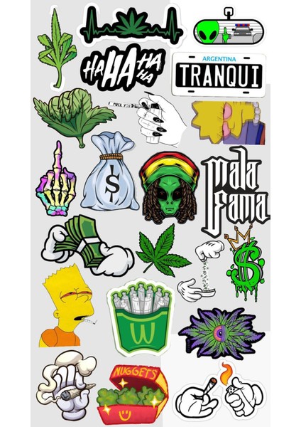 Popüler Telefon Laptop Notebook Tablet Defter Matara Stiker Etiket ST7117
