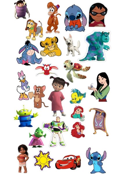 Karışık Anime Karakterlertelefon Laptop Notebook Tablet Defter Matara Stiker Etiket ST7022