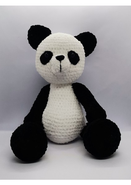 Amigurumi Sevimli Panda Oyuncak El Yapımı Örme Kadife İp 45 cm fiyatları