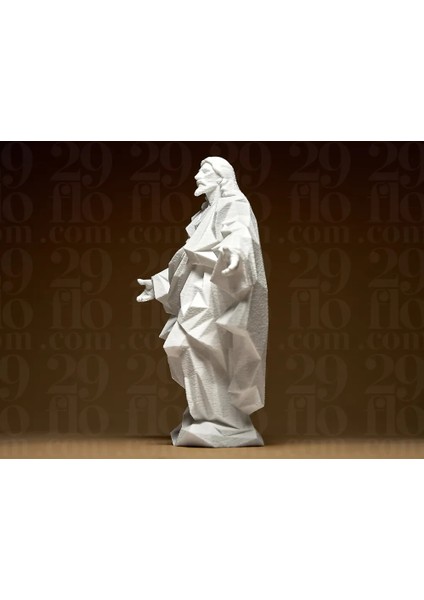 Geometrik Isa Heykeli | Dekoratif Dini Figür | Masa ve Raf Süsü | 15CM modelleri