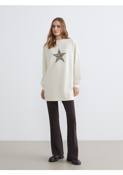 Yeni Sezon Yüksek Bel Ispanyol Paça Kadın Pantolon