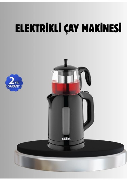 Bfs Sinbo Stm 5840 Elektrikli Çay Makinesi 1800W Cam Demlik ve Sıcak Tutma Özellikli