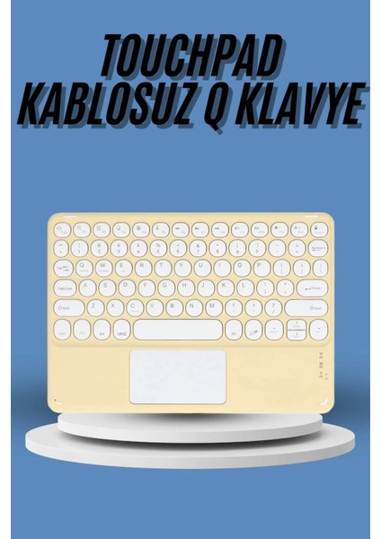 Bfs Touchpad Tüm Cihazlara Uyumlu Bluetooth Klavye Touchpad Slim Kablosuz Wifi Q Klavye