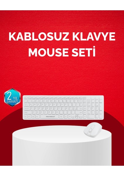 Bfs Tam Boy Kablosuz Klavye Mouse Seti - Gelişmiş Bağlantı ve Sessiz Performans