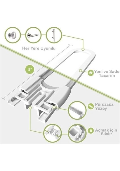 Bebek Çocuk Çekmece ve Dolap Koruma Raylı Güvenlik Sistemi Emniyet Kilidi indirimleri
