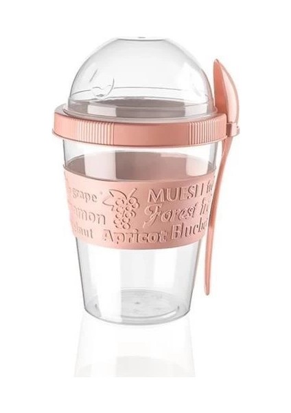 Taken Go Kapaklı Kaşıklı Pratik Taşınabilir Meyveli Yoğurt Kabı fırsatları