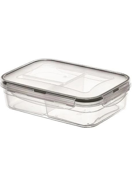 3 Bölmeli Kilitli Kapaklı 1 Litre Erzak Saklama Kabı LC-510