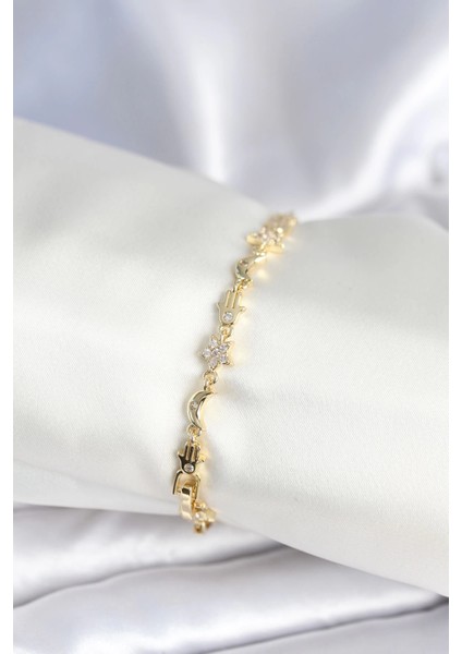 Bfs Pirinç Gold Renk Kadın Manifest Bileklik