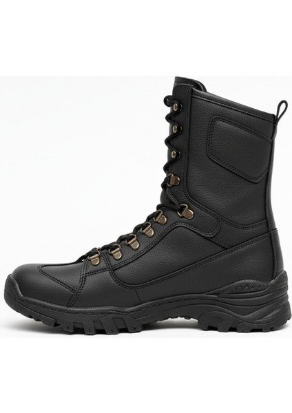 Strike Bağcıklı Günlük Erkek Askeri Postal Bot Siyah