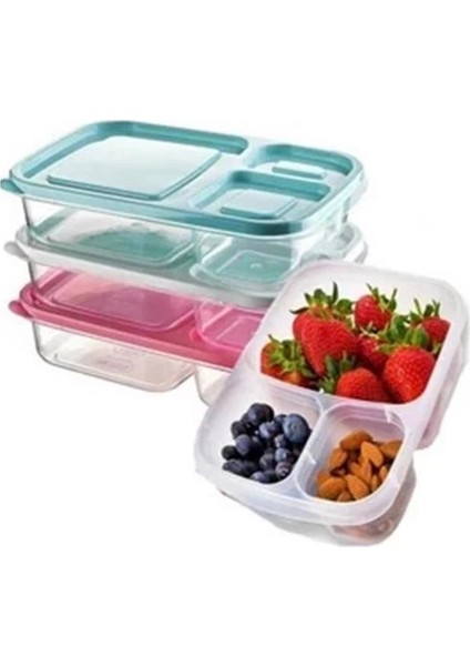 3 Bölmeli Sefer Tası Pratik Kolay Gıda Diyet Saklama Erzak Kabı modelleri