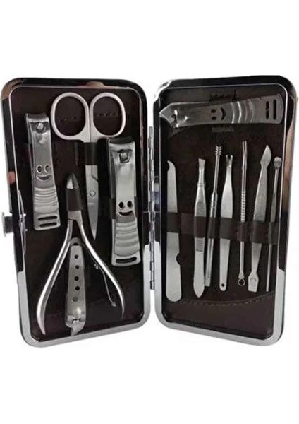 Bfs 12 Parça Manikür Pedikür Seti Özel Deri Çanta El Ayak Bakımı Akne ve Sivilce Temizleme fırsatları