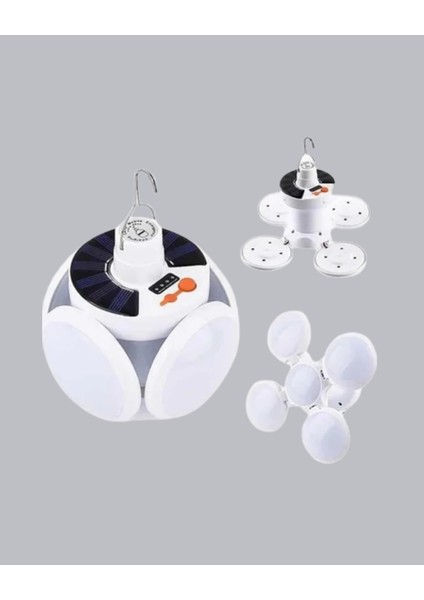 Bfs Solar Güneş Enerjili ve USB Şarjlı 5 Kanatlı LED Kamp Lambası fırsatları