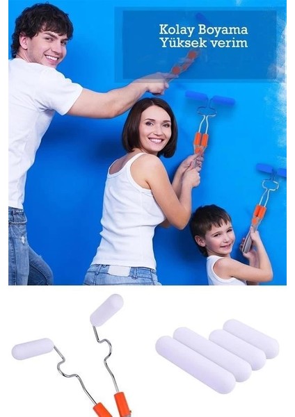 Nano Süngerli Damlatmaz Mobilya ve Duvar Boyama Rulosu Hem Köşe Hem Düz Zemin fırsatları