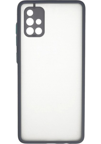 Samsung Galaxy A71 Kılıf Montreal Silikon Kapak - Gri