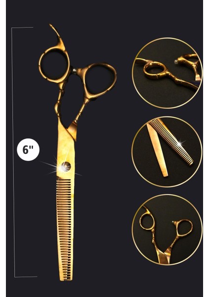 profesyonel Kullanım- Kuaför Efile (Ara) Makası 6" (Inç) 76 No