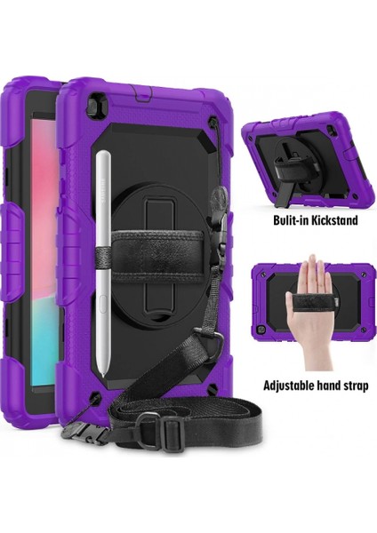 Ieg Samsung Galaxy T290 Tab A 8 Kılıf Pars Tablet Kapak - Mor