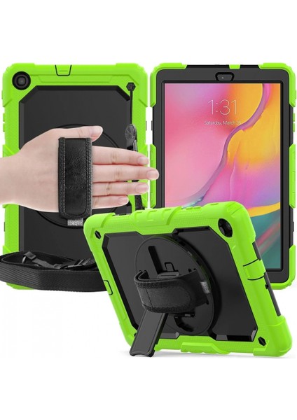 Ieg Samsung Galaxy T510 Tab A 10.1 Kılıf Pars Tablet Kapak - Yeşil fırsatları