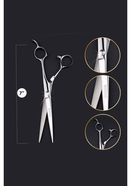 profesyonel Kullanım- Kuaför Saç Kesim Makası 7" (Inch) No 26 fiyatları