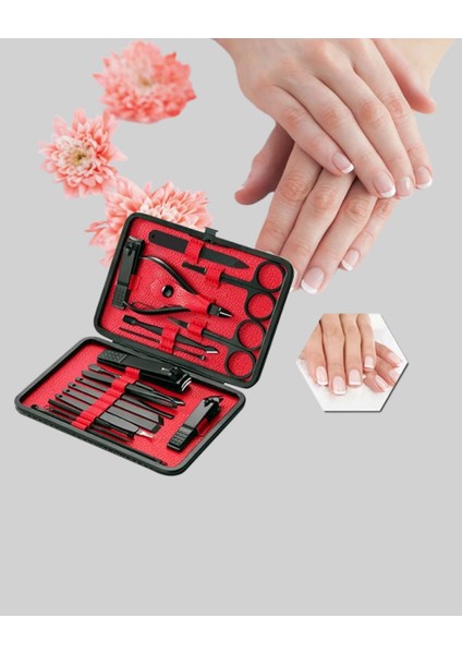 Bfs Taşınabilir Deri Kutulu 17 Parça Manikür Seti fırsatları