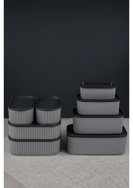 “8 Parça Saklama Kabı Seti – Sızdırmaz Kapaklı, Buzdolabı Düzenleyici, Mikrodalga Uyumlu Yemek Saklama Kapları”