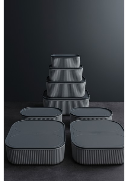 “8 Parça Saklama Kabı Seti – Sızdırmaz Kapaklı, Buzdolabı Düzenleyici, Mikrodalga Uyumlu Yemek Saklama Kapları” fiyatları