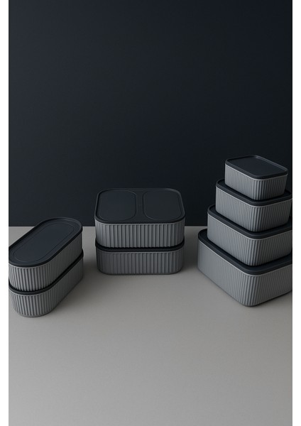 “8 Parça Saklama Kabı Seti – Sızdırmaz Kapaklı, Buzdolabı Düzenleyici, Mikrodalga Uyumlu Yemek Saklama Kapları” modelleri