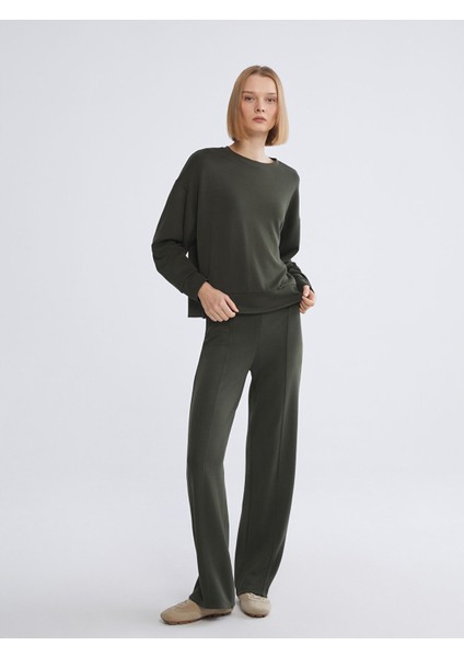 Yeni Sezon Bisiklet Yaka Oversize Kadın Sweatshirt fiyatları