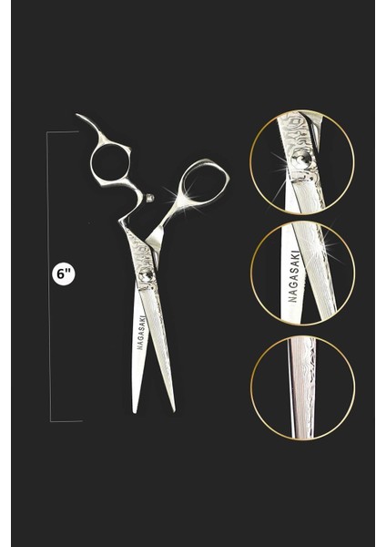 profesyonel Kullanım- Kuaför Saç Kesim Makası 64 No