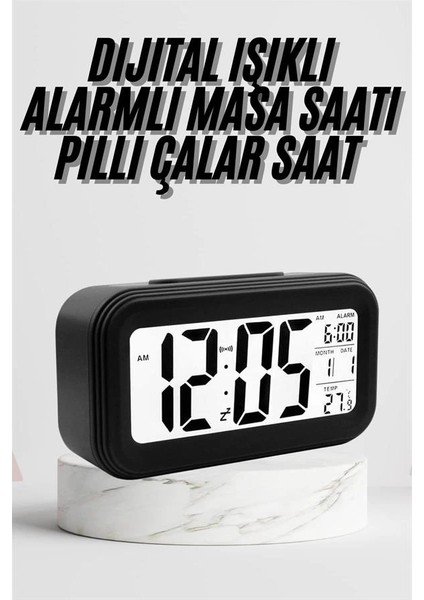 Bfs Dijital Masa Saati Termometre Takvim LED Ekran Pilli Ev Ofis Masası fiyatları