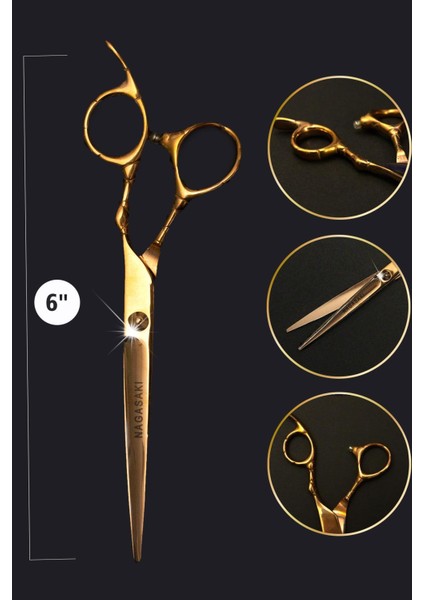 profesyonel Kullanım- Kuaför Saç Kesim Makası 6" (Inç) 75 No