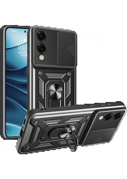 Ieg Samsung Galaxy S25 Edge Pars Lens Yüzüklü Silikon - Siyah