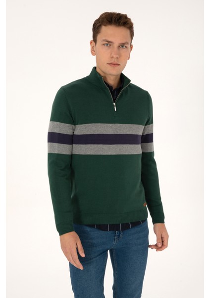 Erkek Koyu Yeşil Kazak /triko 50315034-VR079 modelleri