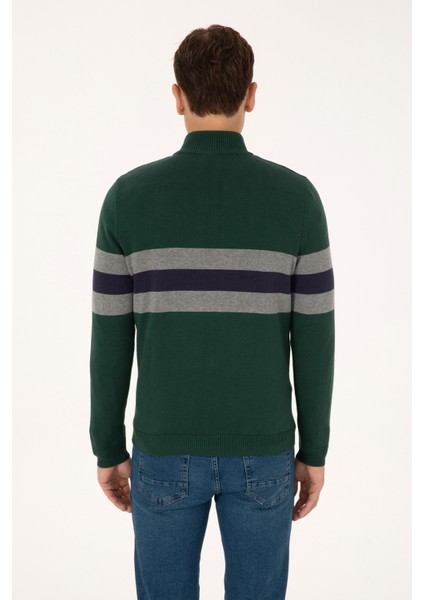 Erkek Koyu Yeşil Kazak /triko 50315034-VR079 indirimleri